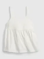 GAP Dětský top peplum knit tank - Holky