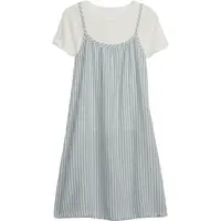 GAP V-XLS Dievčenské šaty, svetlomodrá, veľkosť