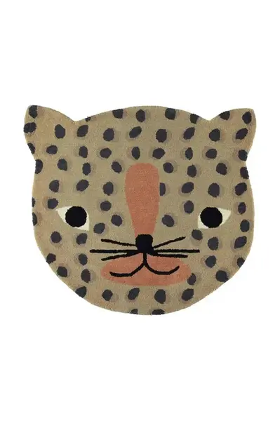 Vlněný kobereček OYOY Leopard 94 x 84 cm