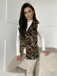 Dámská vesta s tygrovaným vzorem