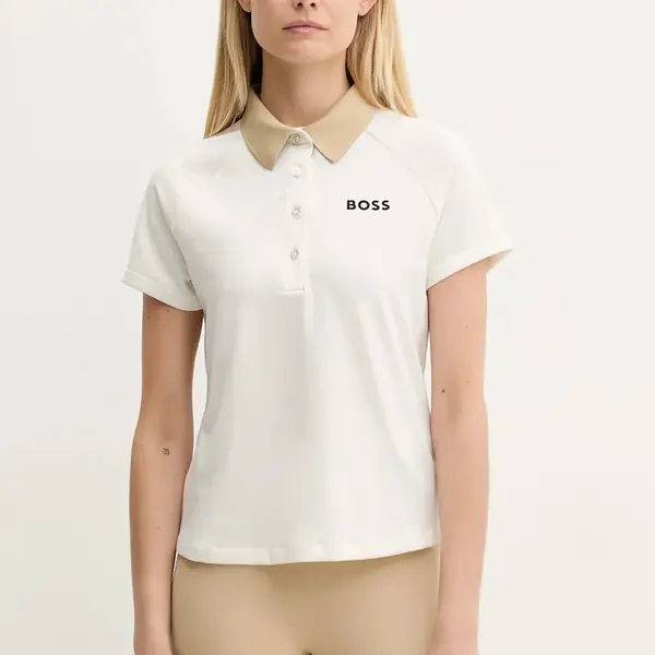 Polo tričko BOSS béžová barva, 50540217