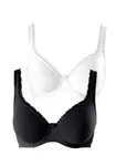 PETITE FLEUR Podprsenka  čierna / biela