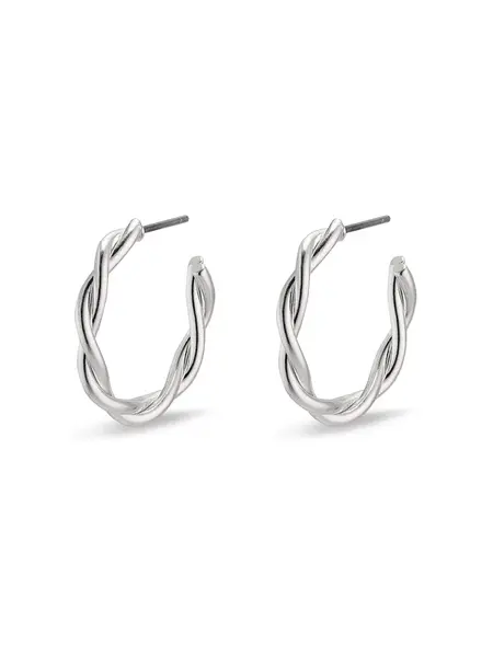 Pilgrim Náušnice 'Naja'  strieborná