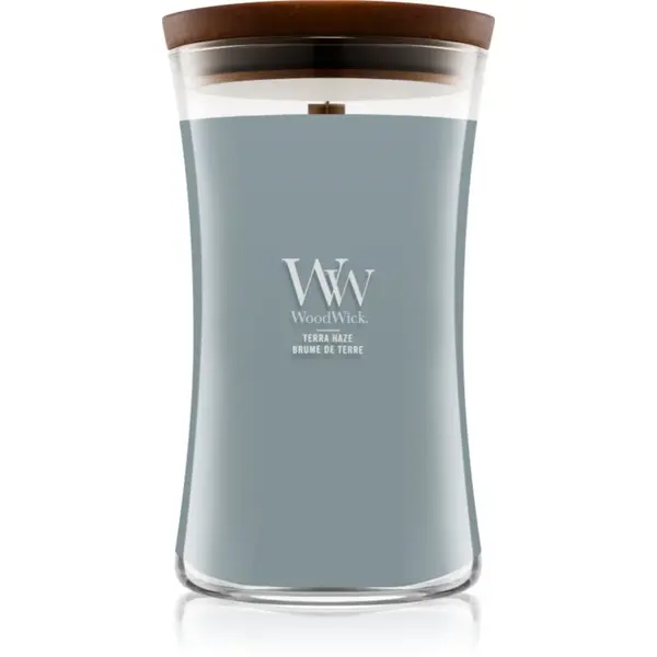 Woodwick Terra Haze vonná svíčka s dřevěným knotem 610 g