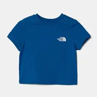 Dětské bavlněné tričko The North Face KID BOX NSE S/S TEE modrá barva, s potiskem, NF0A89H5T4S1