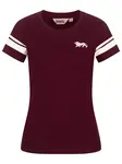 LONSDALE Tričko 'Corton'  vínovo červená / biela