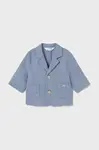 Kojenecké sako s příměsí lnu Mayoral Newborn modrá barva, 1454