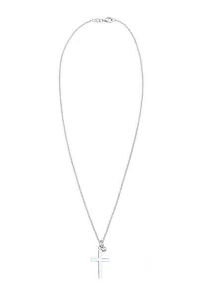 ELLI Retiazka 'Kreuz'  strieborná / priehľadná