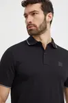 BOSS Orange polo pánské bavlněné s elastanem Passertip