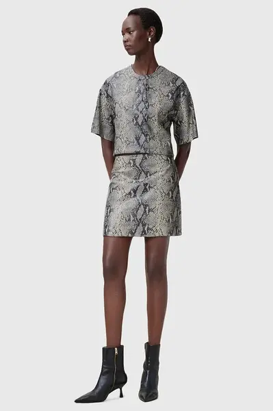 Kožená sukně AllSaints RENAI