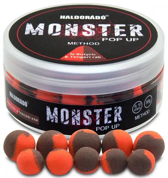 Haldorádó plovoucí boilie pop-up method monster 30 g 9+11 mm - n-butyric krab