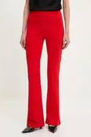 Kalhoty Answear.LAB dámské, červená barva, zvony, high waist