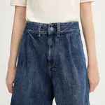 Džínové šortky G-Star dámské, tmavomodrá barva, high waist, D25985-D788