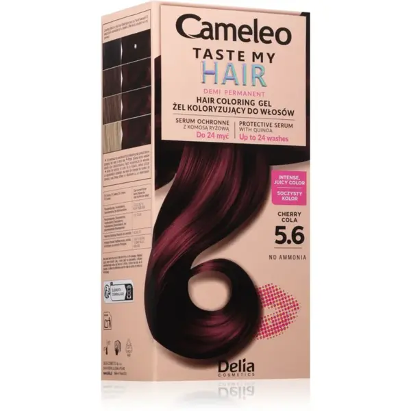 Delia Cosmetics Cameleo Taste My Hair semipermanentní barva na vlasy odstín 5.6 Cherry Cola 1 ks