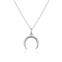 Beneto Něžný stříbrný náhrdelník s půlměsícem AGS650/47 (řetízek, přívěsek)