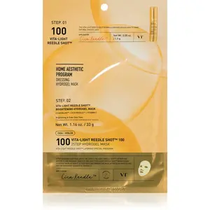 VT Cosmetics Vita-Light Reedle Shot 100 2Step Hydrogel Mask intenzivní hydrogelová maska pro rozjasnění a hydrataci 34.5 g