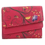 Dámská kožená peněženka DD Anekta Flower - vínová
