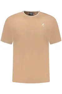 Pánské hnědé triko s krátkým rukávem