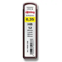 Tuhy Rotring, 12 ks - 0,35 mm, HB