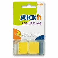 Samolepicí proužky Hopax Stick’n Pop-Up Flags 43 x 25 mm, 50 ks - žluté