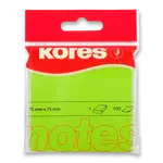 Samolepicí bločky Kores - neonové 75 x 75 mm, 100 listů - zelené