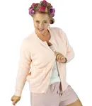 Pri Short cardigan unbuttoned sweater in fluffy knit fabric "COCO CHIC"