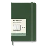 Diář Moleskine 2026 - tvrdé desky, S, týdenní, tmavě zelený