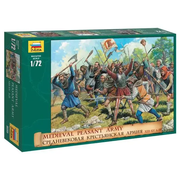 Vojenské hry (AoB) figurky 8059 Středověká rolnická armáda (1:72)