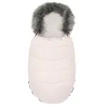 Dětský fusak NEW BABY s kožešinou dusty pink
