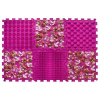 Ortek Masážní ortopedická podložka Puzzle "Mix" 6 prvků Růžová houba