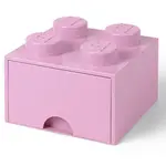 LEGO® úložný box 4 - se zásuvkou světle růžová 250 x 250 x 180 mm