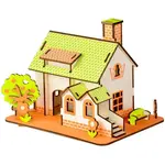 Woodcraft Dřevěné 3D puzzle Zelený dům