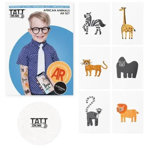 TATTonMe Živé tetovačky pro děti Africká zvířata