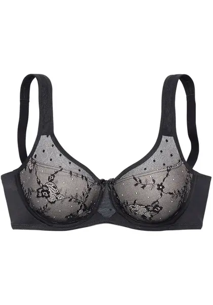 NUANCE Zmenšujúca podprsenka  krémová / čierna