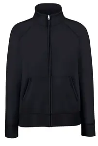 Black women's sweatshirt with stand-up collar Fruit of the Loom