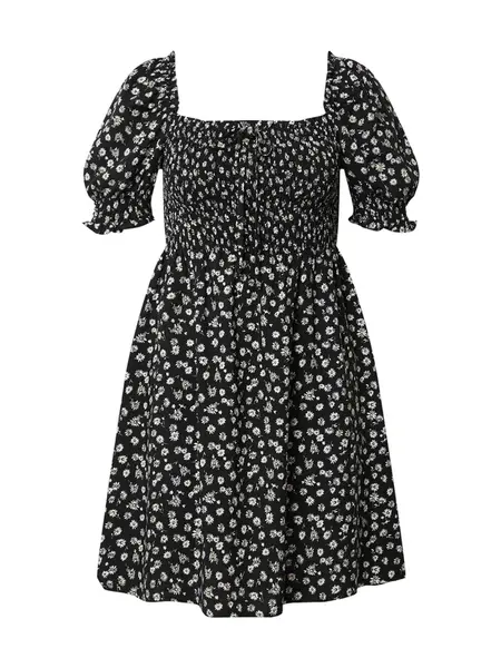 EDITED Šaty 'Charlee'  čierna / biela