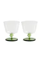 Sada sklenic na víno &k amsterdam petal 200 ml 2-pack zelená barva