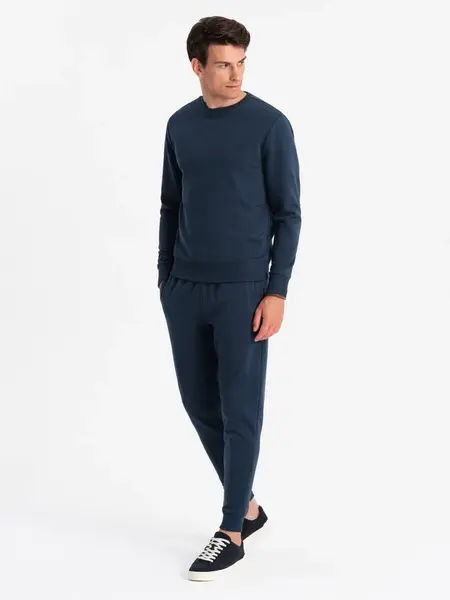 Ombre BASIC men's cotton sweatshirt set unbuttoned sweatshirt + joggers