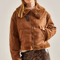 Bianco Lucci Women's Laminated Leather Coat with Side Belt 2248