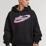 Mikina s kapucí Speed Logo černá
