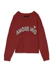 VERO MODA Sveter 'VMAMOREMIO'  hrdzavohnedá / svetlosivá
