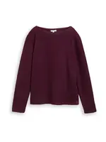 TOM TAILOR Mikina  burgundská