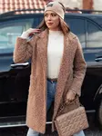 Dámský kabát MOODLAY beránek béžový