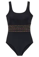 LASCANA Jednodielne plavky  béžová / hnedá / čierna