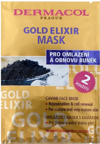 DERMACOL Gold Elixir jednorazová maska 2 x 8 g