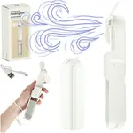 Mini prenosný ventilátor USB 2v1 skladací s powerbankou biely 1200 mAh
