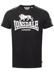 LONSDALE Tričko 'Stour'  čierna / biela