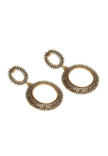 SOHI Náušnice  zlatá / čierna