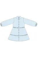 DÁMSKÉ ŠATY L-SU-4007 MODRÁ