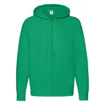 Green Men's Hoodie Lightweight Zip Thru Hooded Sweat Fruit of the Loom